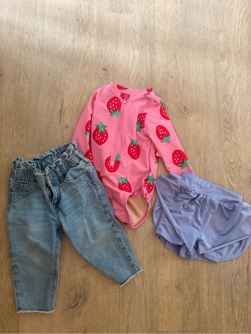 Girls Clothing Bundle - Jeans, Shorts, One-Piece Swimsuit